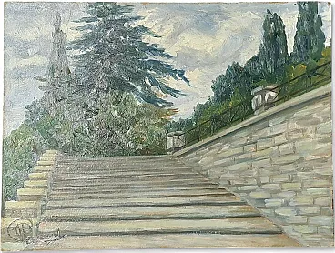 Le Rampe A San Niccolo, olio su tela, '900