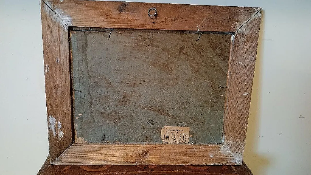 Pittura paesaggistica, olio su cartone, inizio '900 13