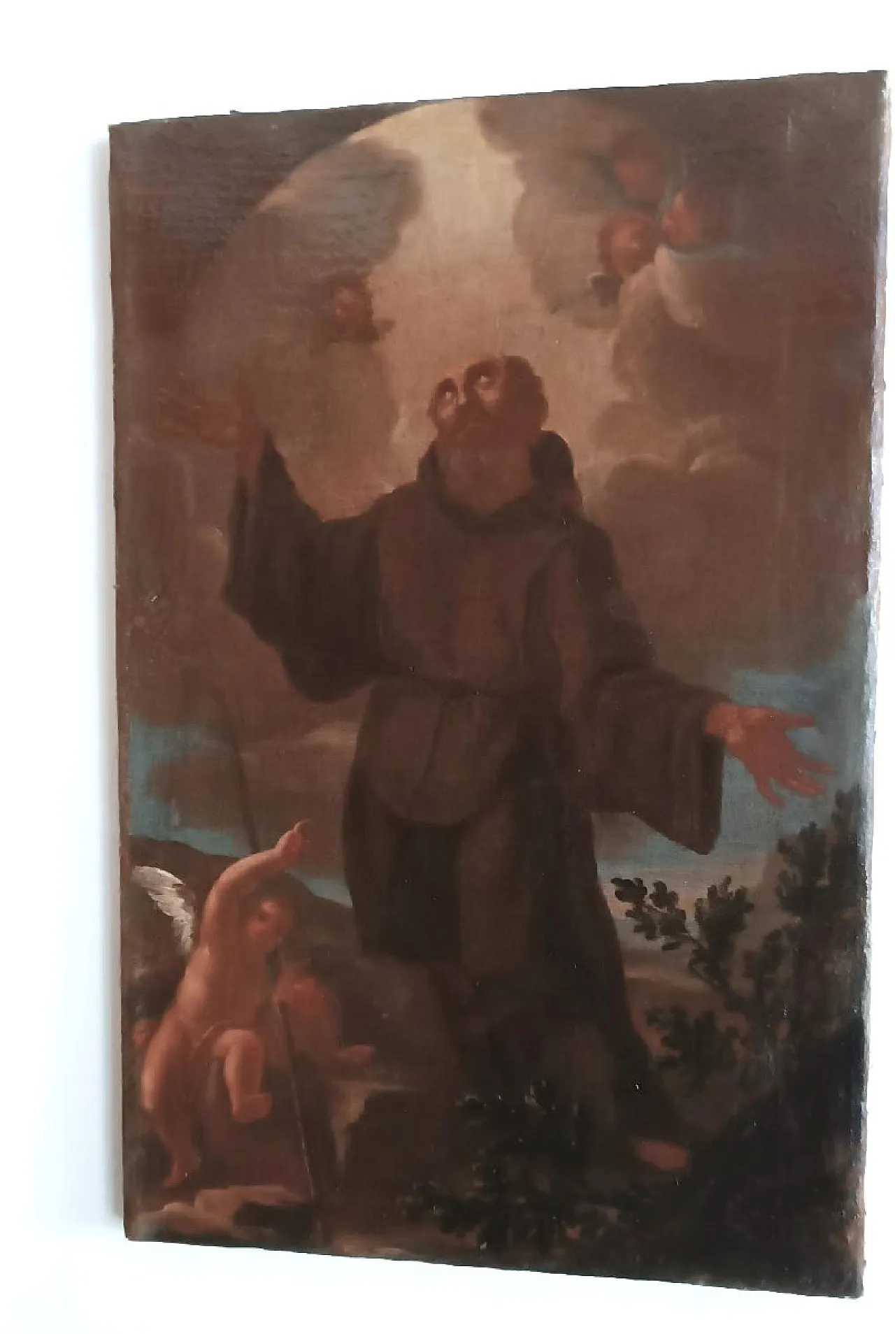 Santo Francescano, olio su tela, '700 2