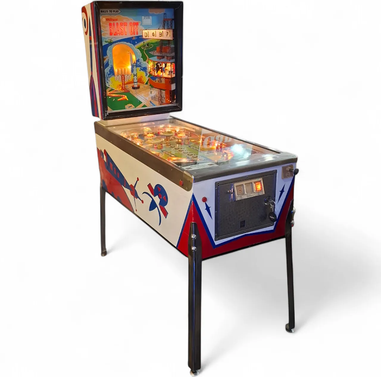 Pinball machine Blast Off Williams, 1960s 5