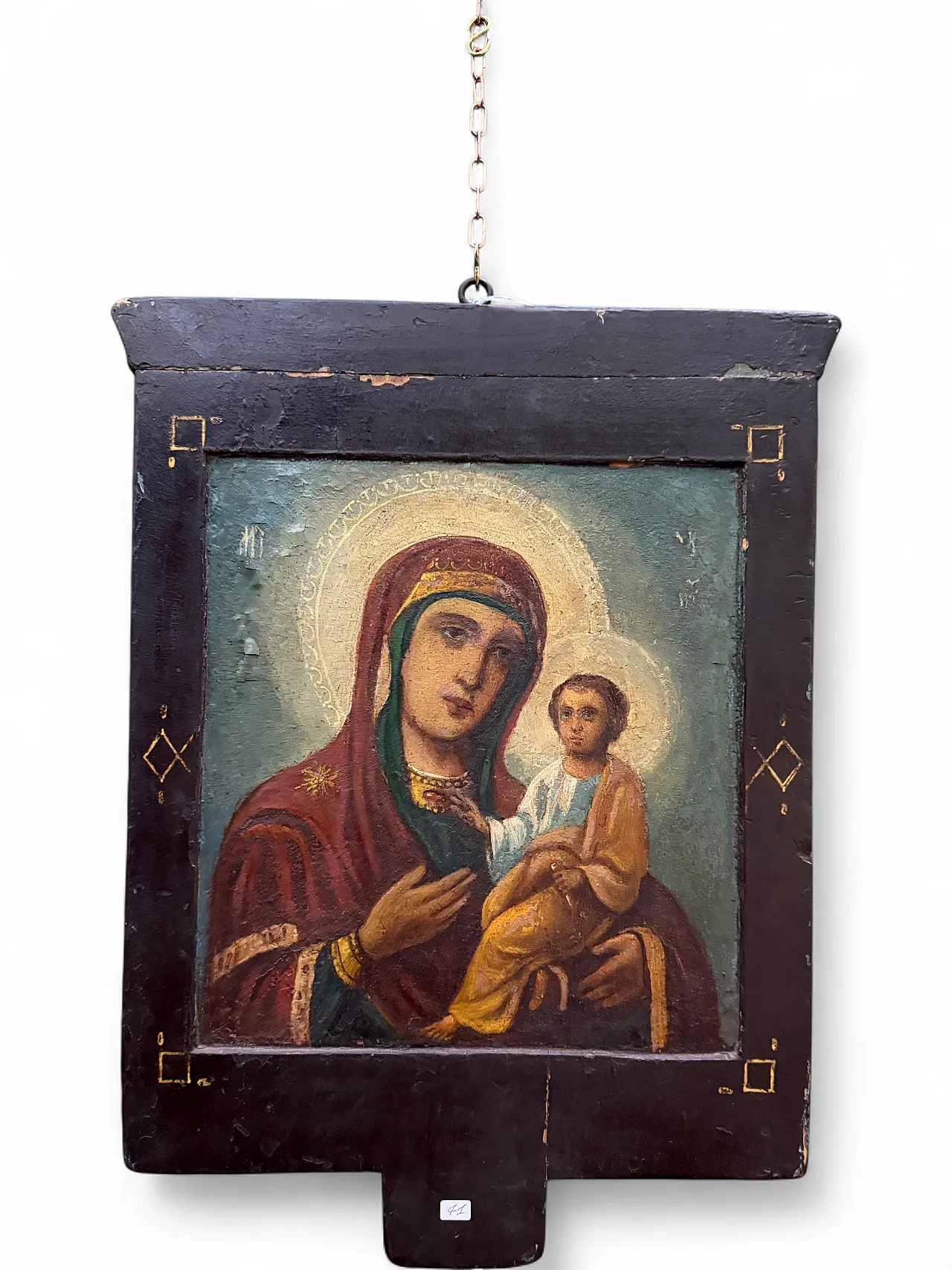 Orthodox double-sided icon, tempera in wood, 18th century 16