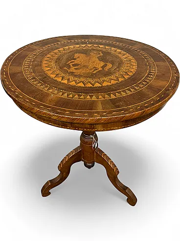 Sorrentino inlaid table, Saint George and the dragon, 19th century