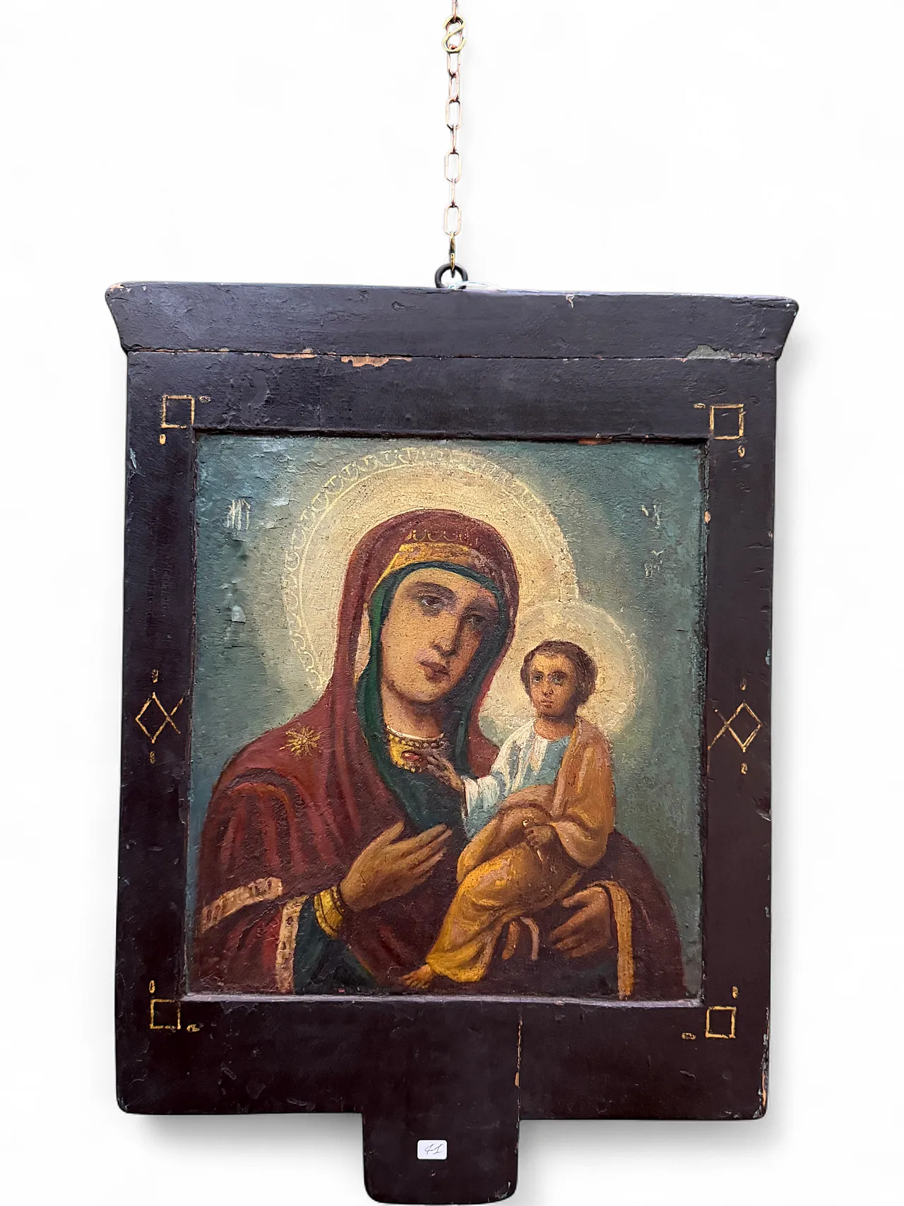 Orthodox double-sided icon, tempera in wood, 18th century 17