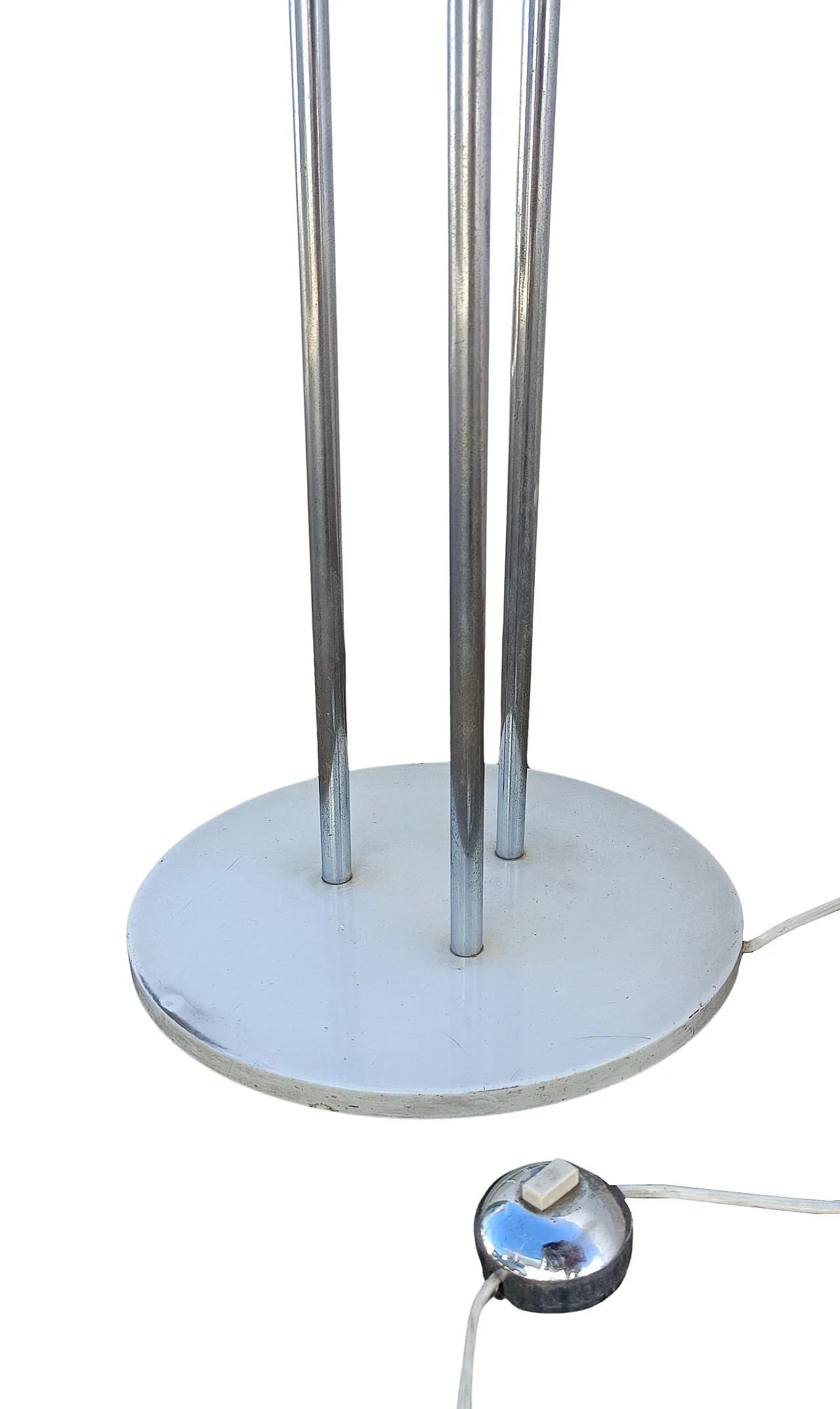 Chrome floor lamp with three globes, 70s 12