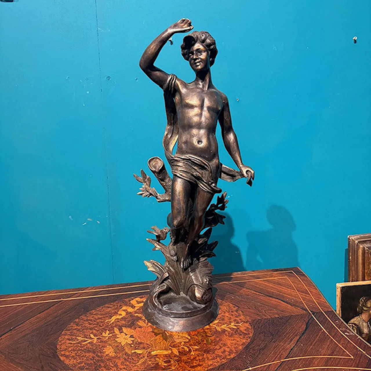 Bronze sculpture Apollo Moreau France, 19th century 3