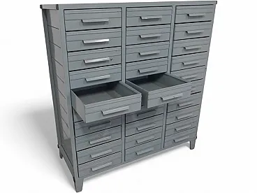 Industrial chest of drawers 1970