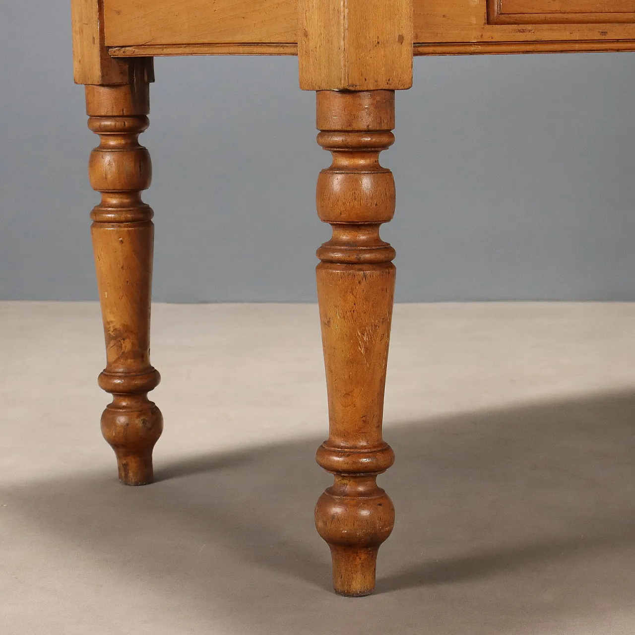 Walnut-stained poplar table, 19th century 8
