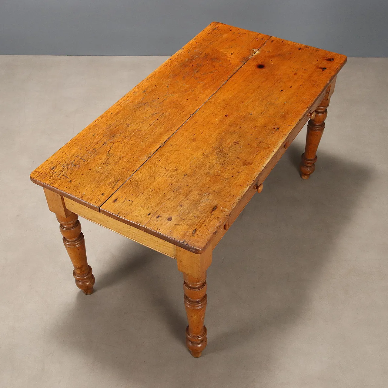 Walnut-stained poplar table, 19th century 9