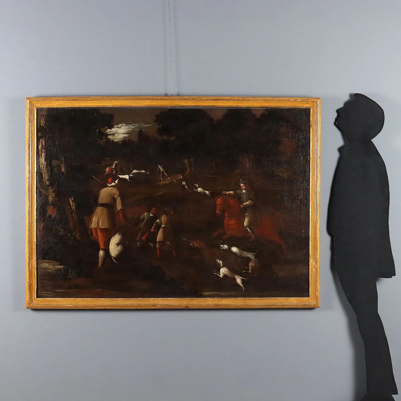Scena di Caccia, olio su tela, '700 2
