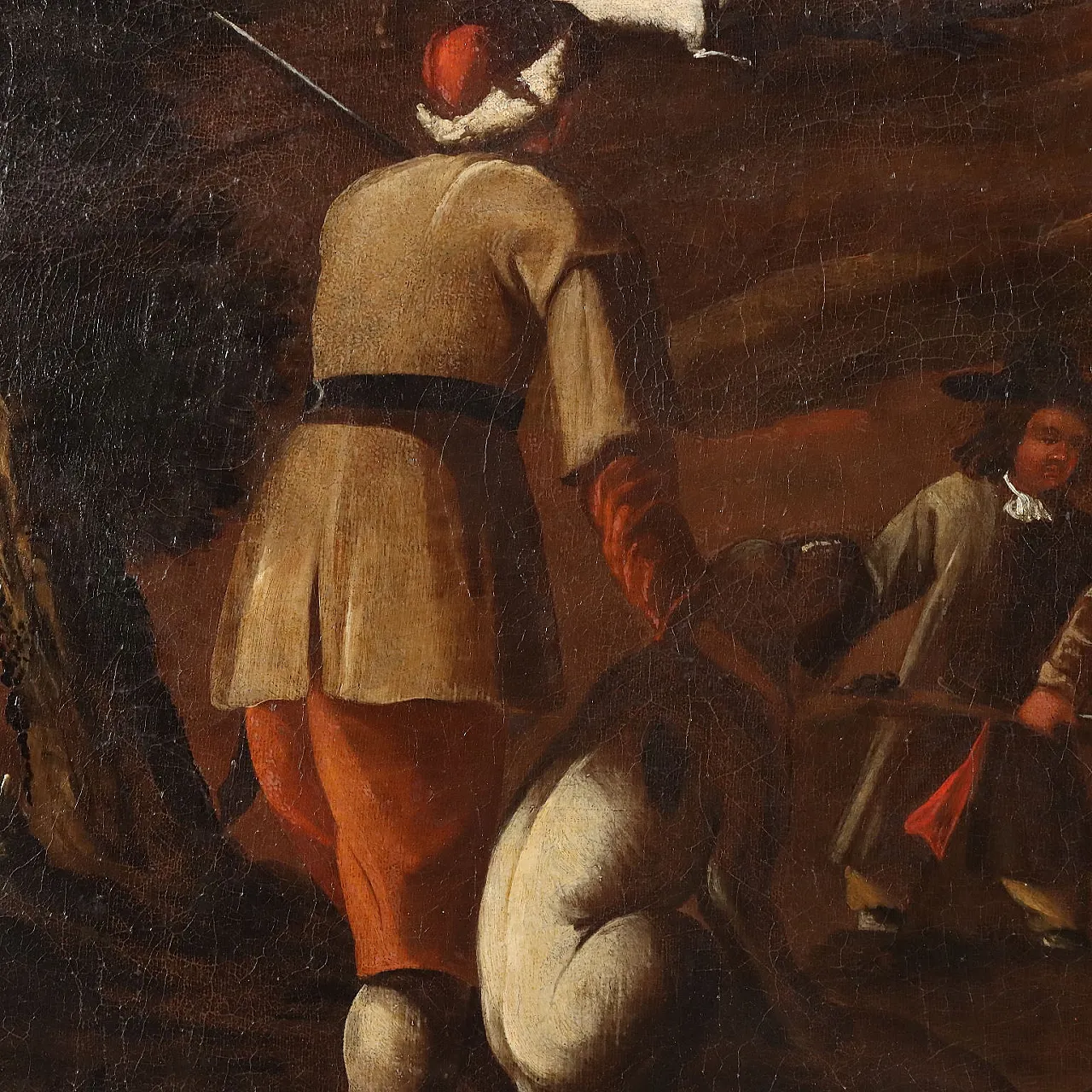 Scena di Caccia, olio su tela, '700 5