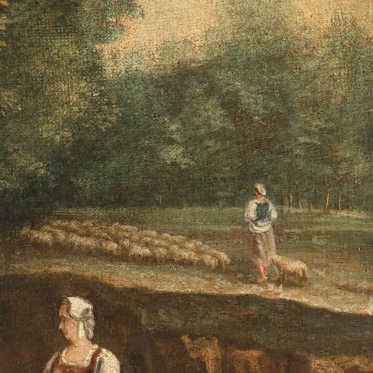 Landscape with Figures, oil on canvas, 20th century 5