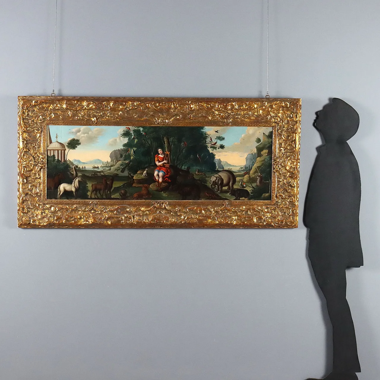Orfeo incanta gli animali, olio su tavola, '700 2