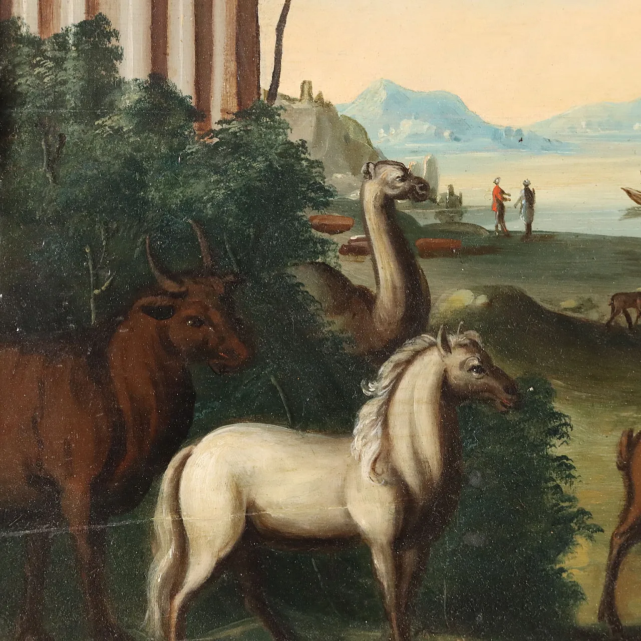 Orfeo incanta gli animali, olio su tavola, '700 5