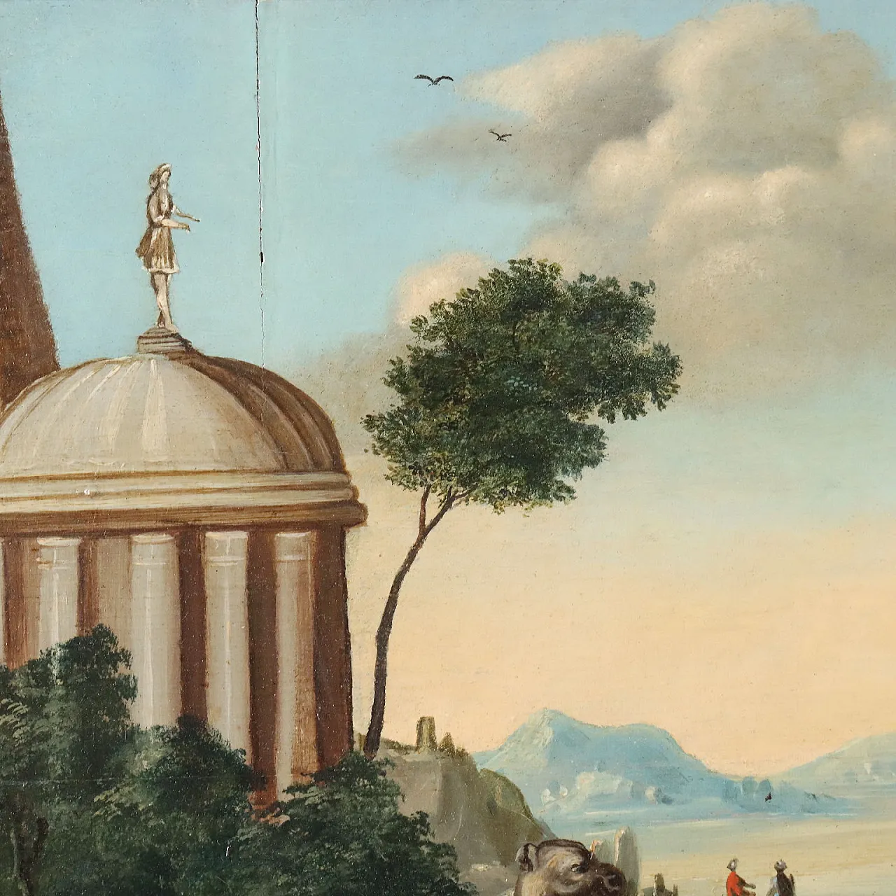 Orfeo incanta gli animali, olio su tavola, '700 6