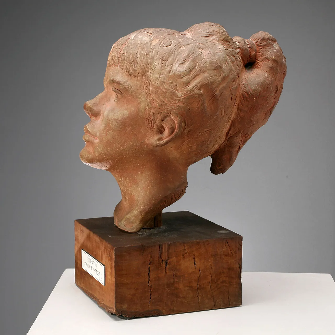 Mario Bertozzi Terracotta Girl's Head, 20th century 5