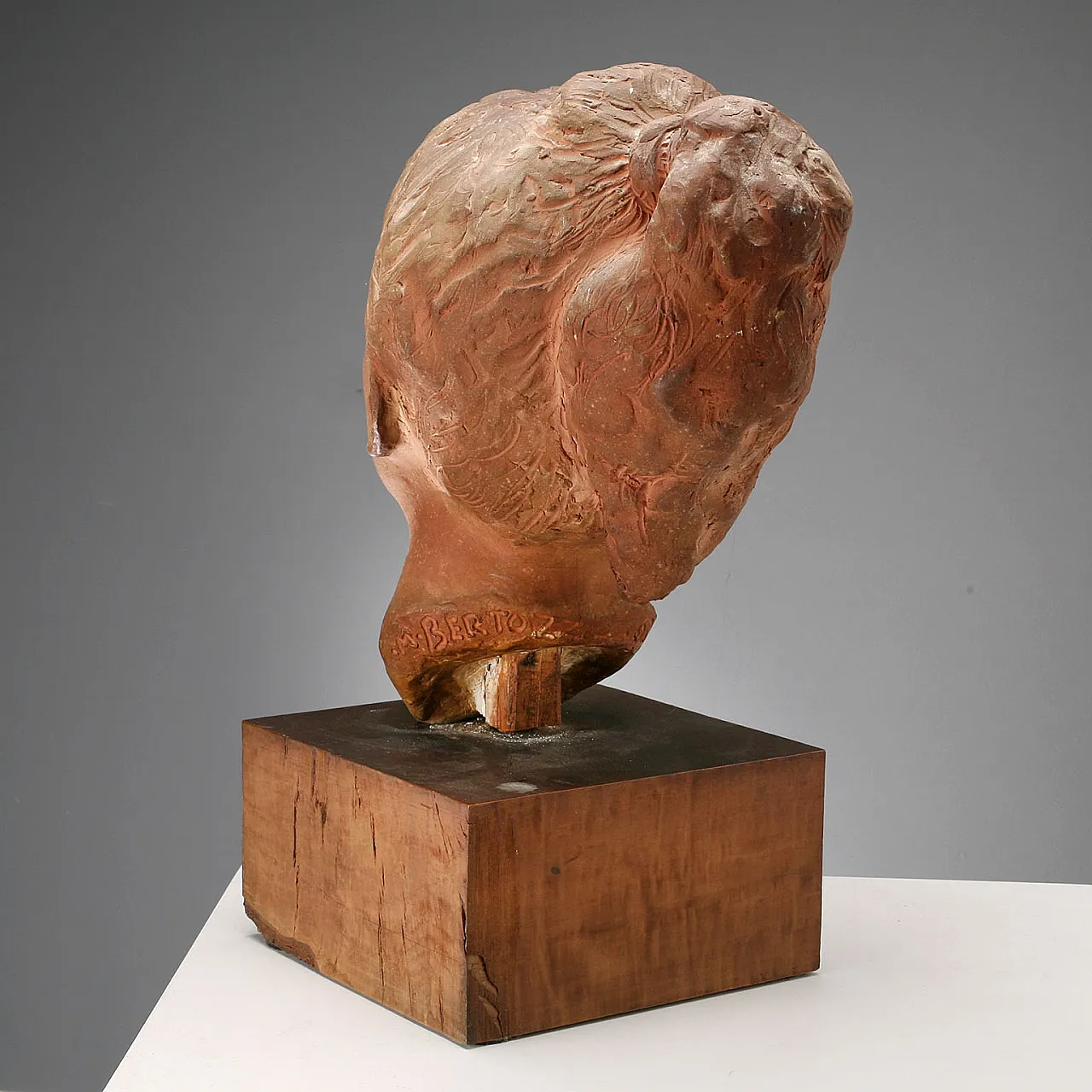 Mario Bertozzi Terracotta Girl's Head, 20th century 6