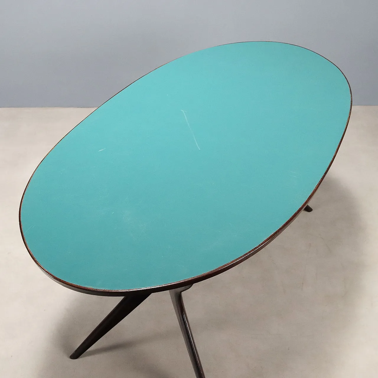 Beech table with formica top, 20th century 7