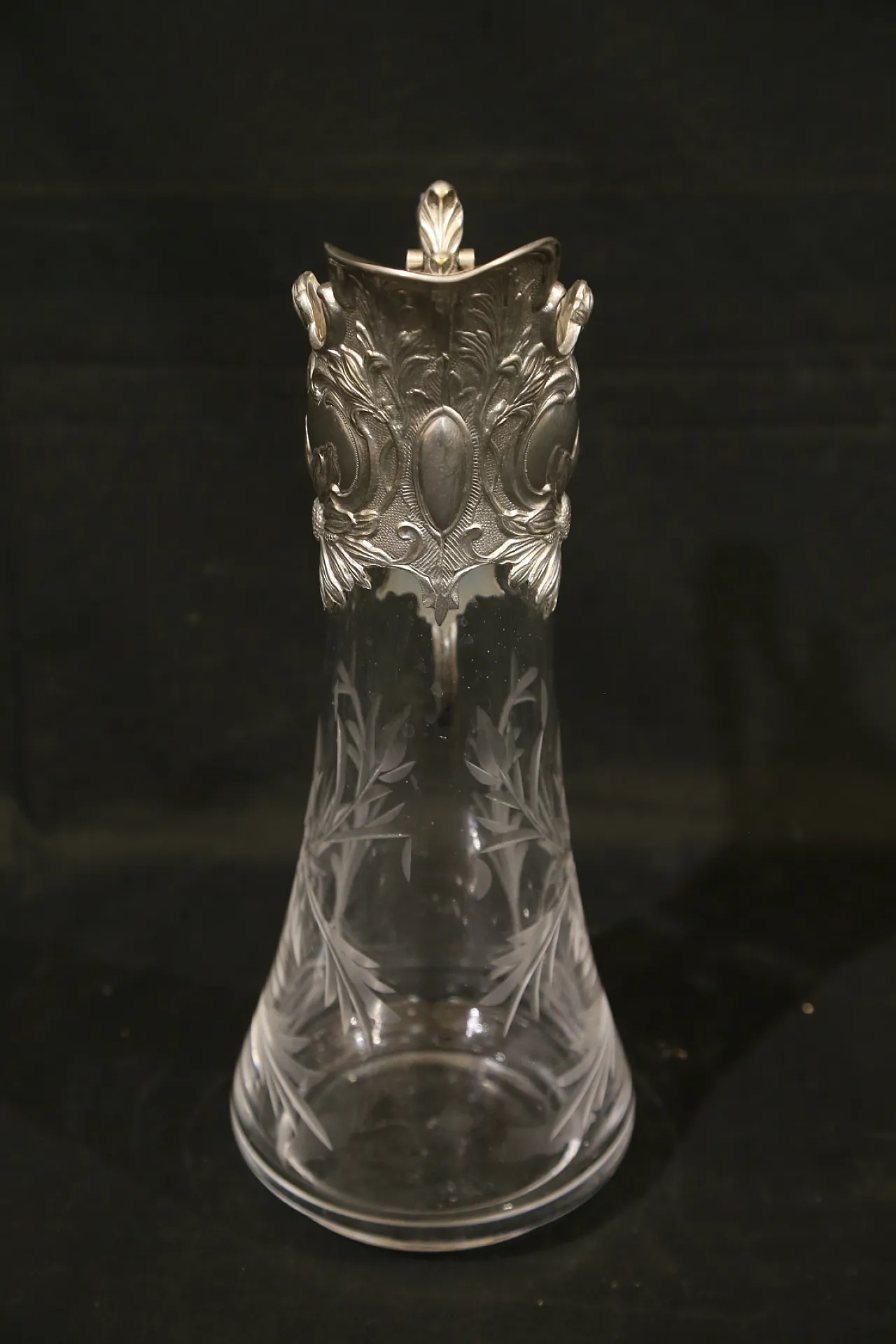 Brocca versatoio vino cristallo argento Topazio atlantis liberty, 1910 3