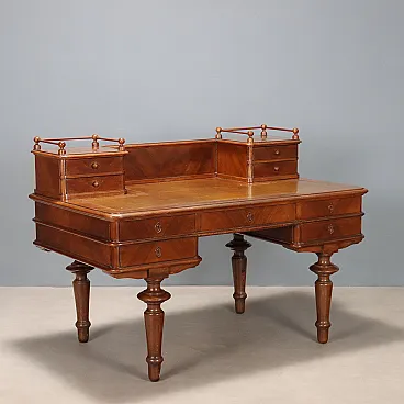 Desk in walnut, late 19th century