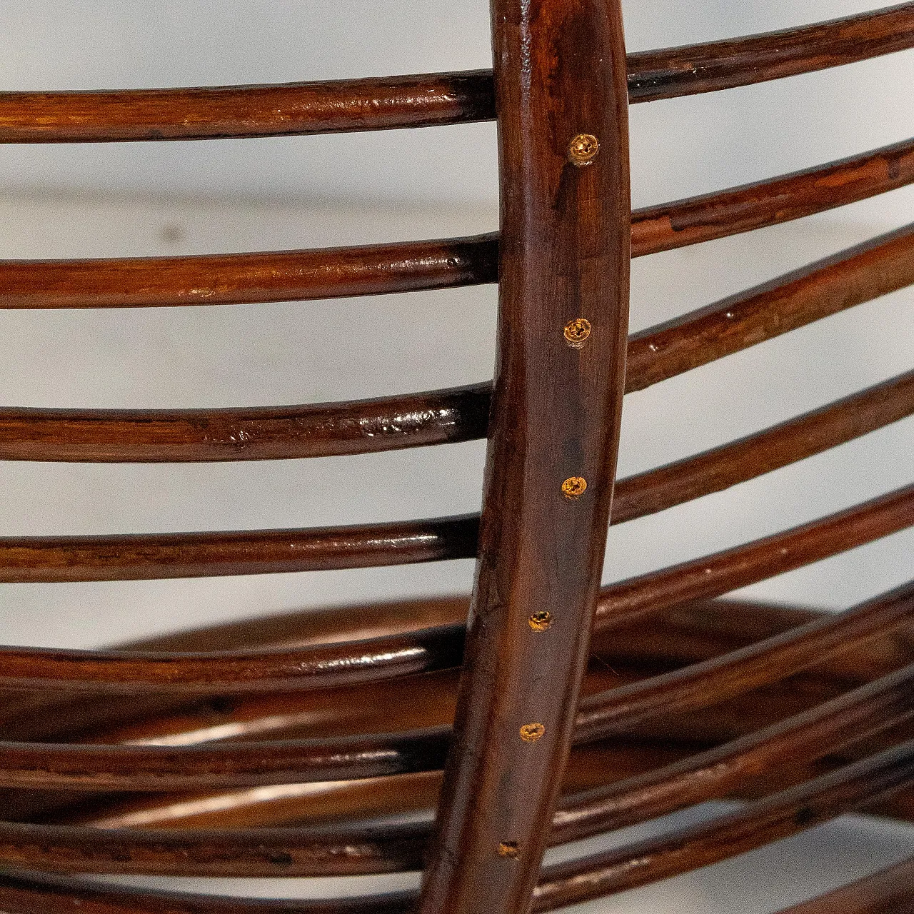 Poltrona in Bambù ricurvo nello stile di Tito Agnoli, anni '60 9