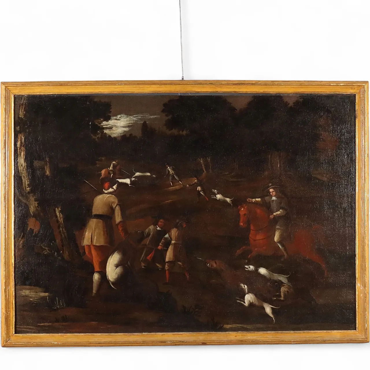 Scena di Caccia, olio su tela, '700 11