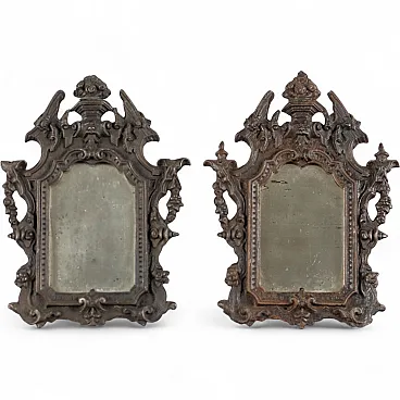 Pair of Neo-Renaissance metal frames, 20th century