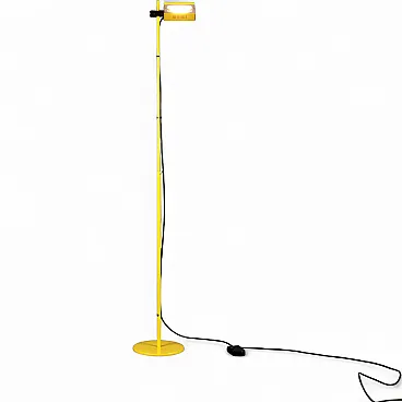 Lampada da terra in metallo e alluminio, anni '80