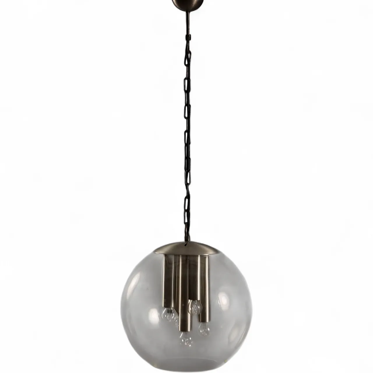 Lampada in metallo e vetro, anni '60 8