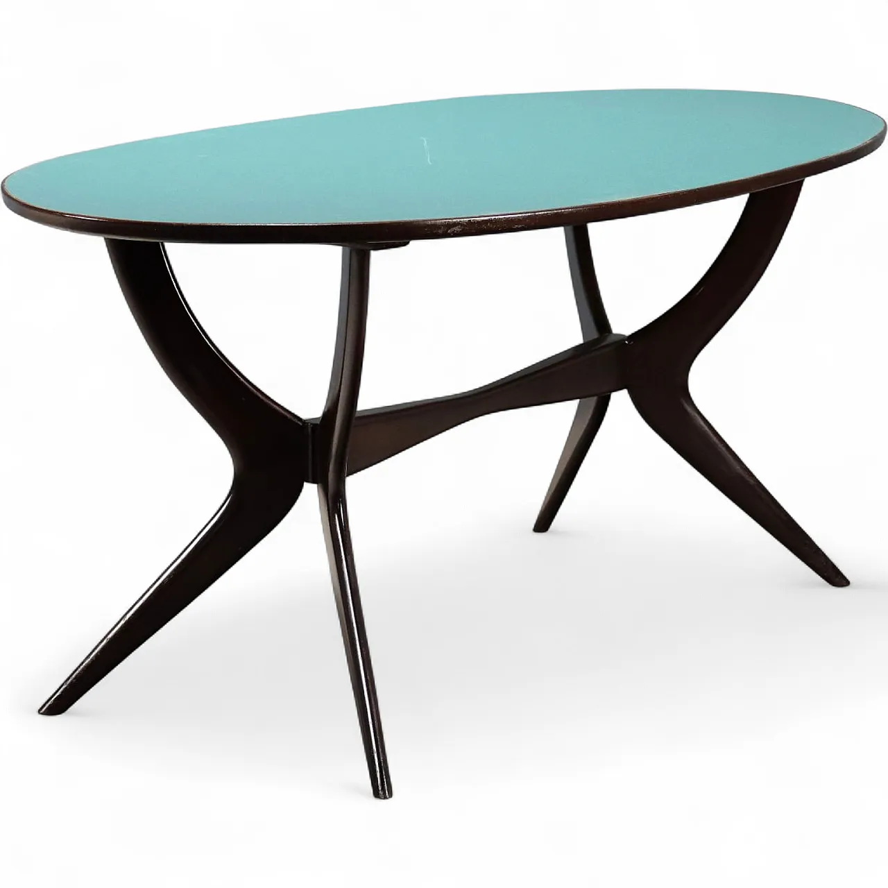Beech table with formica top, 20th century 11