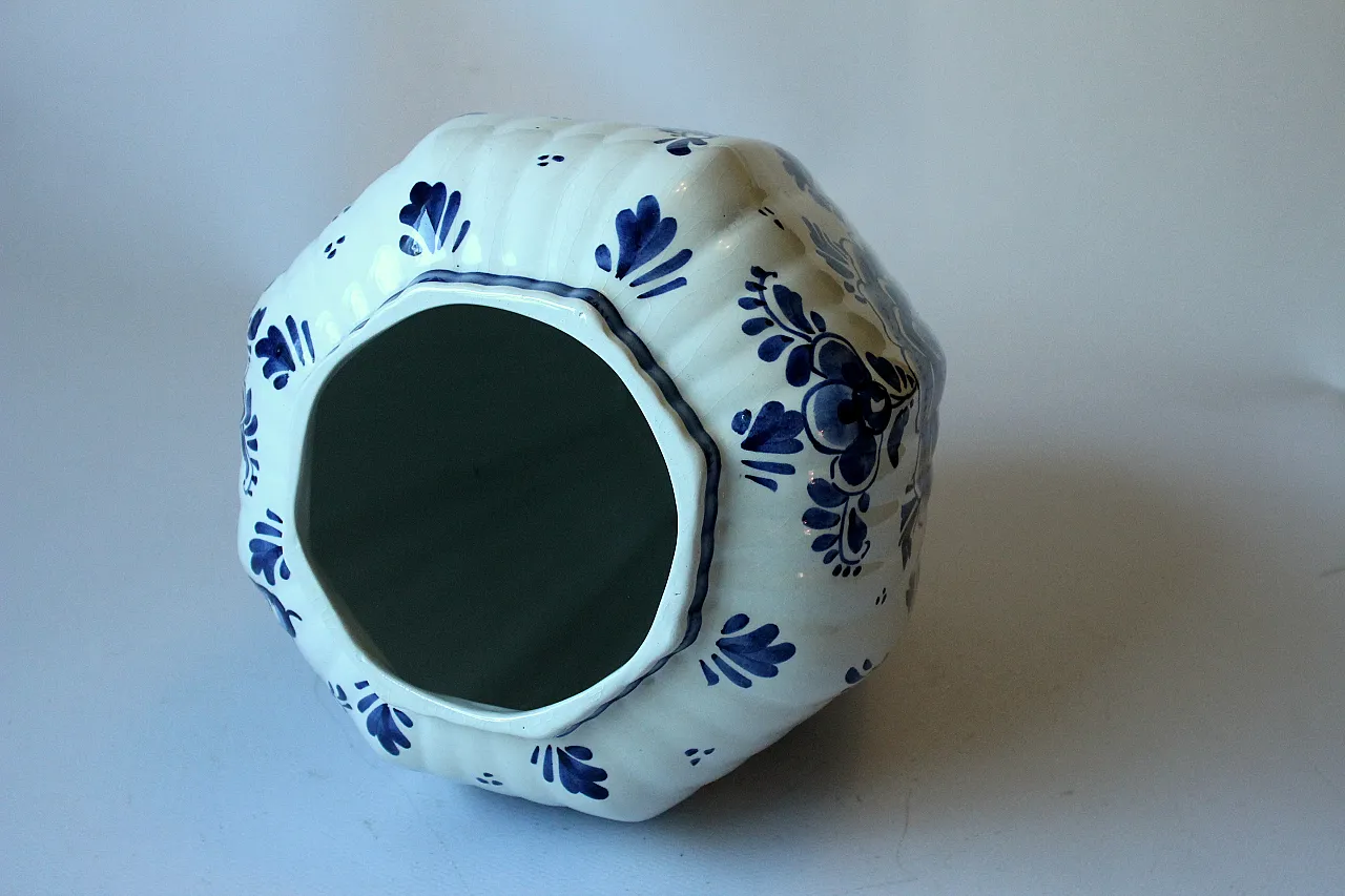 Delft Porcelain Vase With Lid, Handpainted, 70s 4