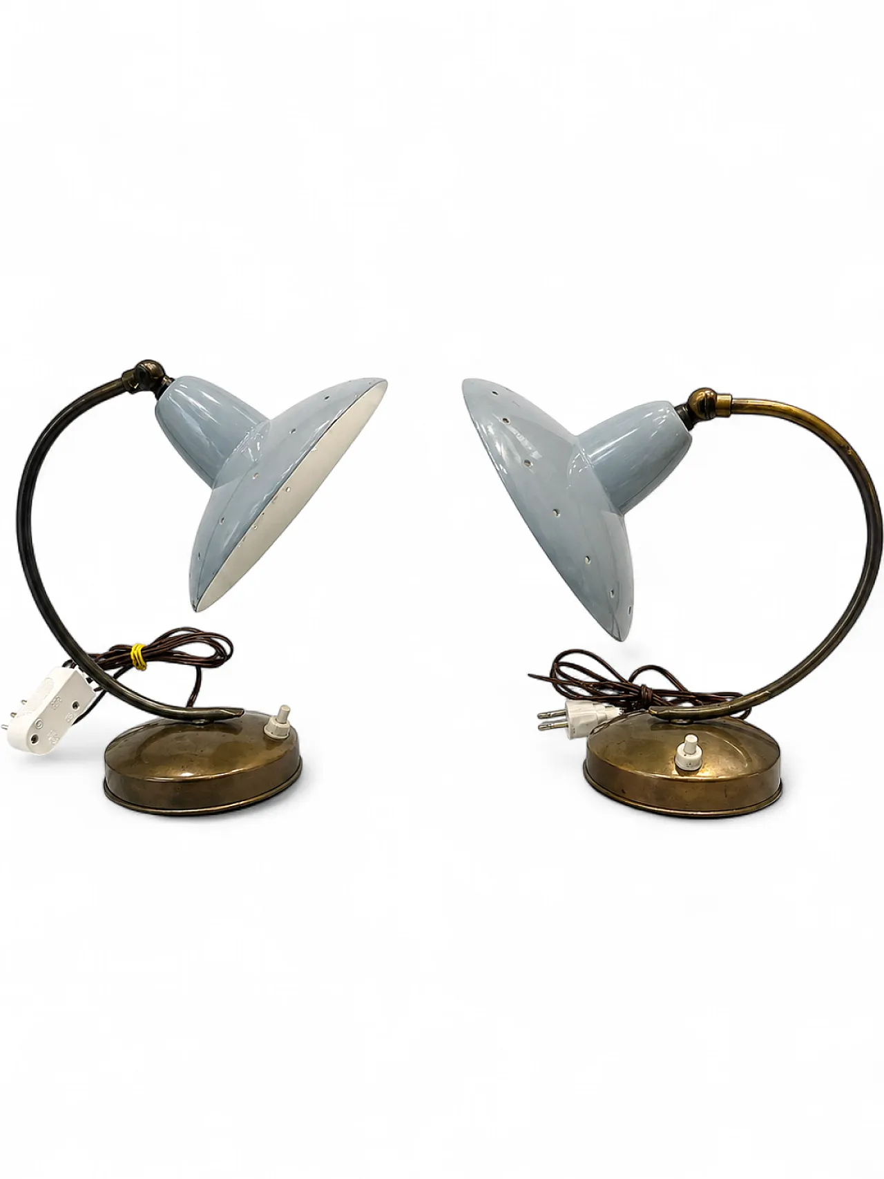 Coppia di lampade becco d'oca Mid-Century in stile Stilnovo, anni '50 9