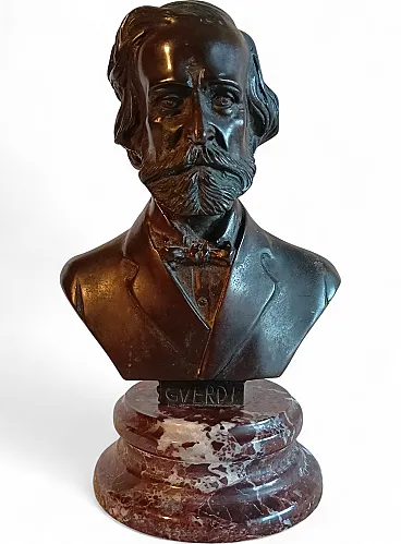 Scultura, busto di Giuseppe Verdi, primo '900