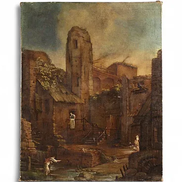 Dipinto spagnolo di paesaggio, '700