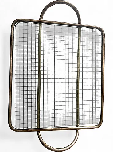 Sabattini silver and glass tray, late 20th century