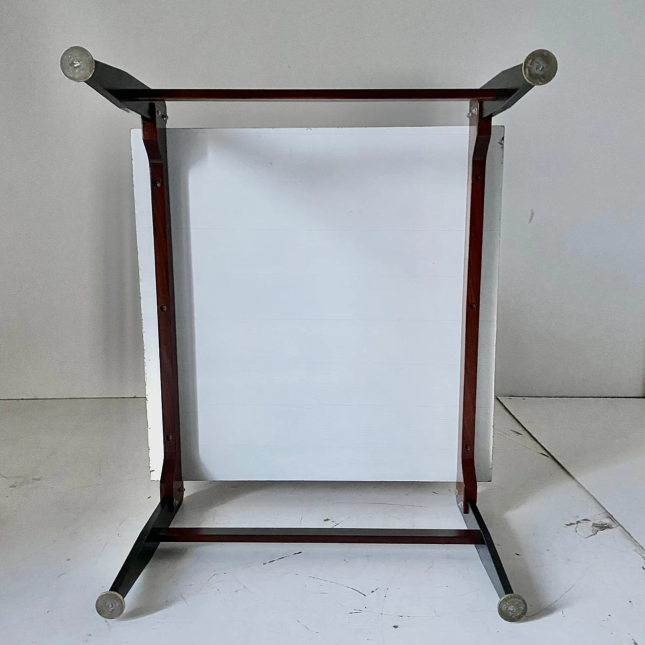 Tavolino in stile scandinavo con top in Mogano, anni '50 8