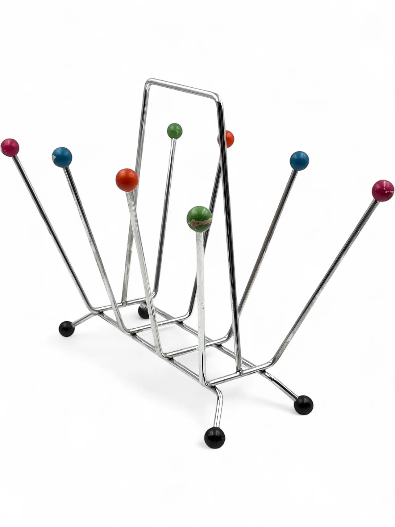 Space Age magazine rack, in the Charles and Ray Eames style, 1970 7