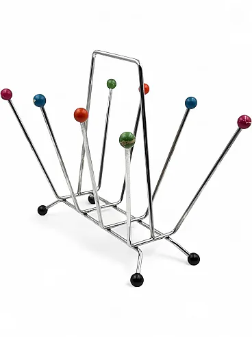 Space Age magazine rack, in the Charles and Ray Eames style, 1970