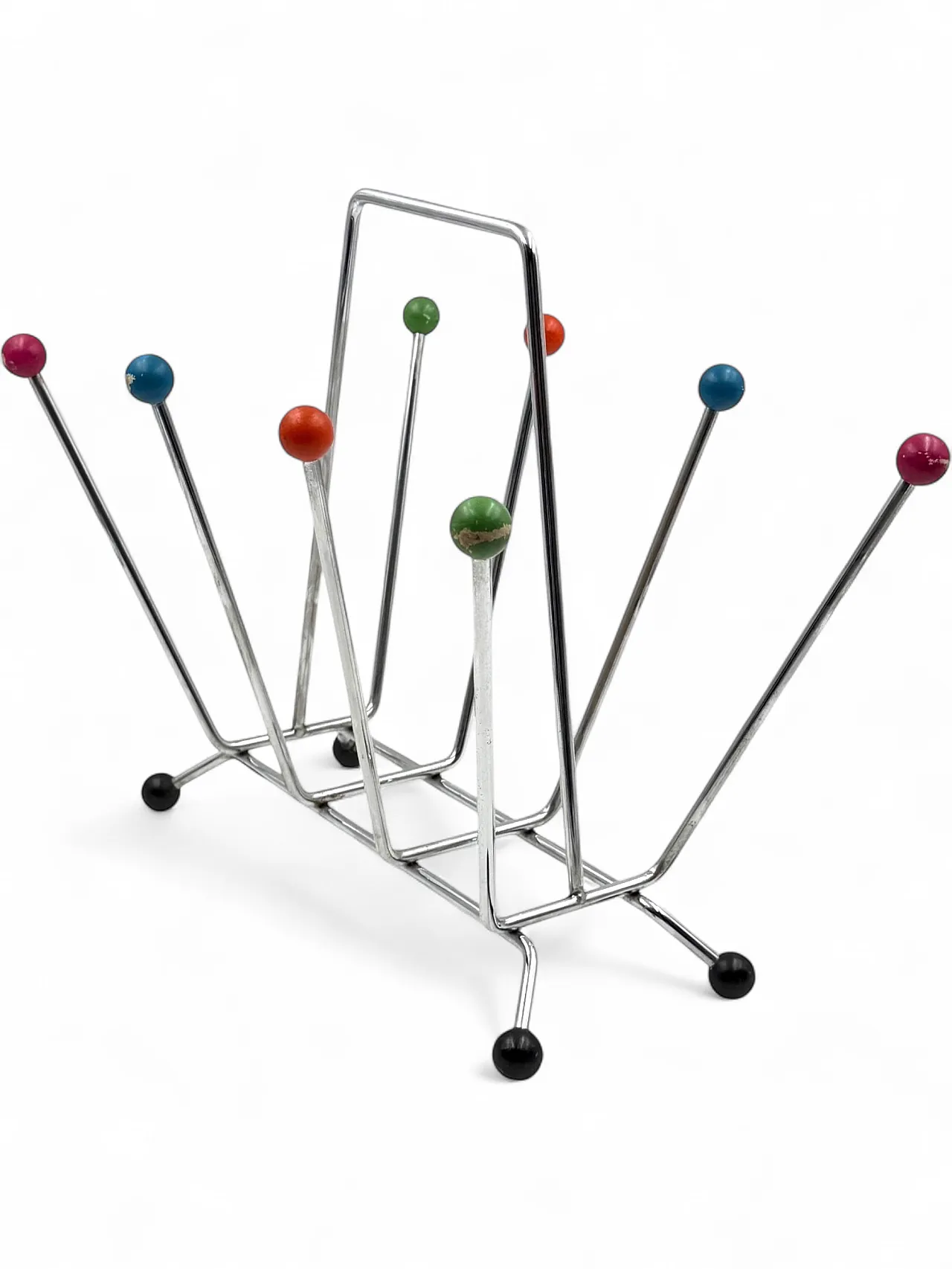 Space Age magazine rack, in the Charles and Ray Eames style, 1970 8