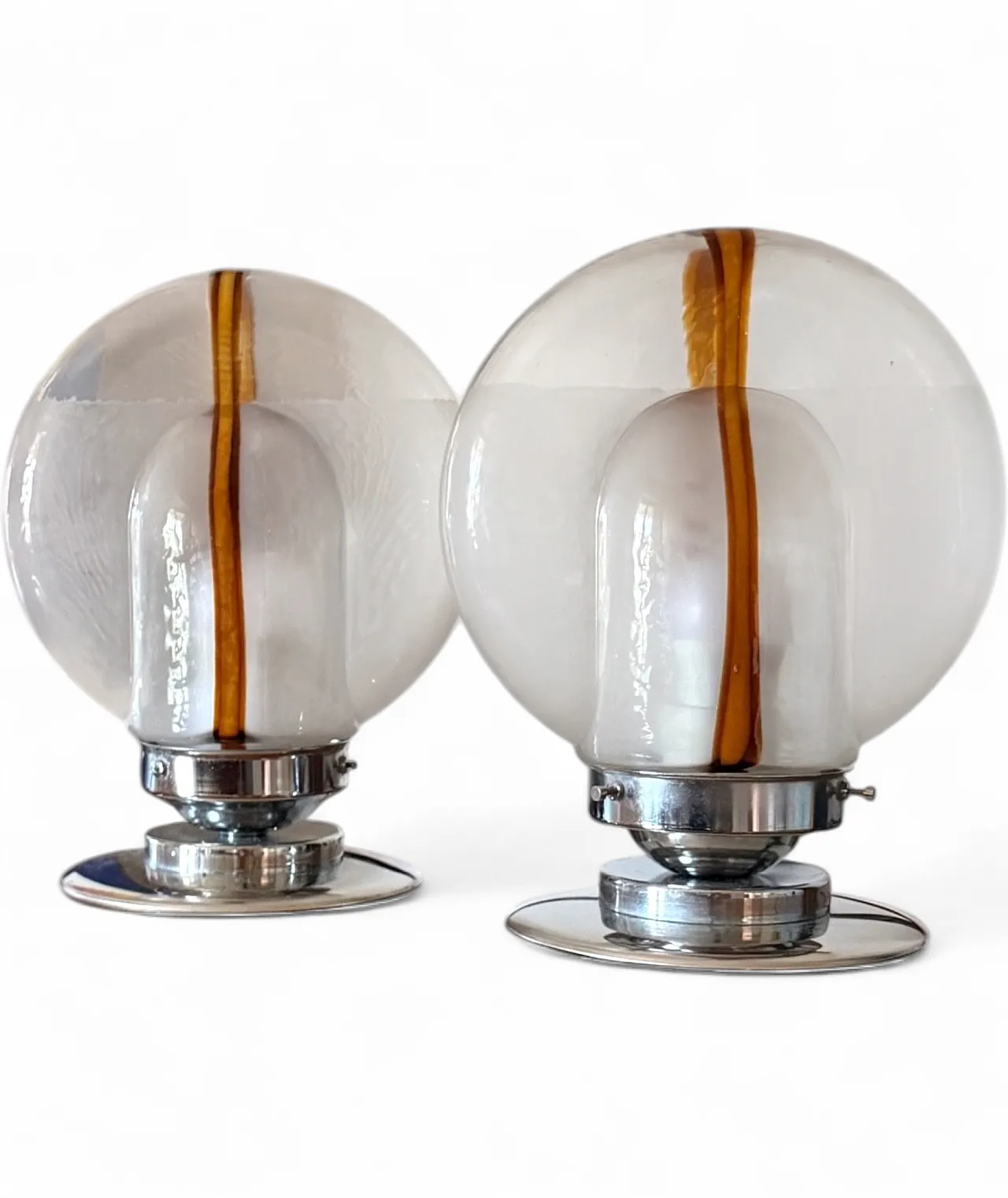 Pair of Murano glass lamps by Toni Zuccheri for Mazzega, 1970 11