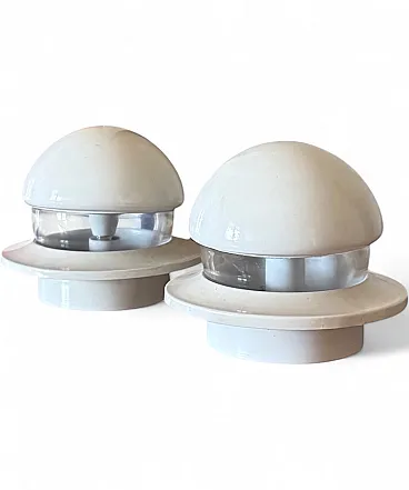 Pair of Space Age style bedside lamps, Italy, 1970