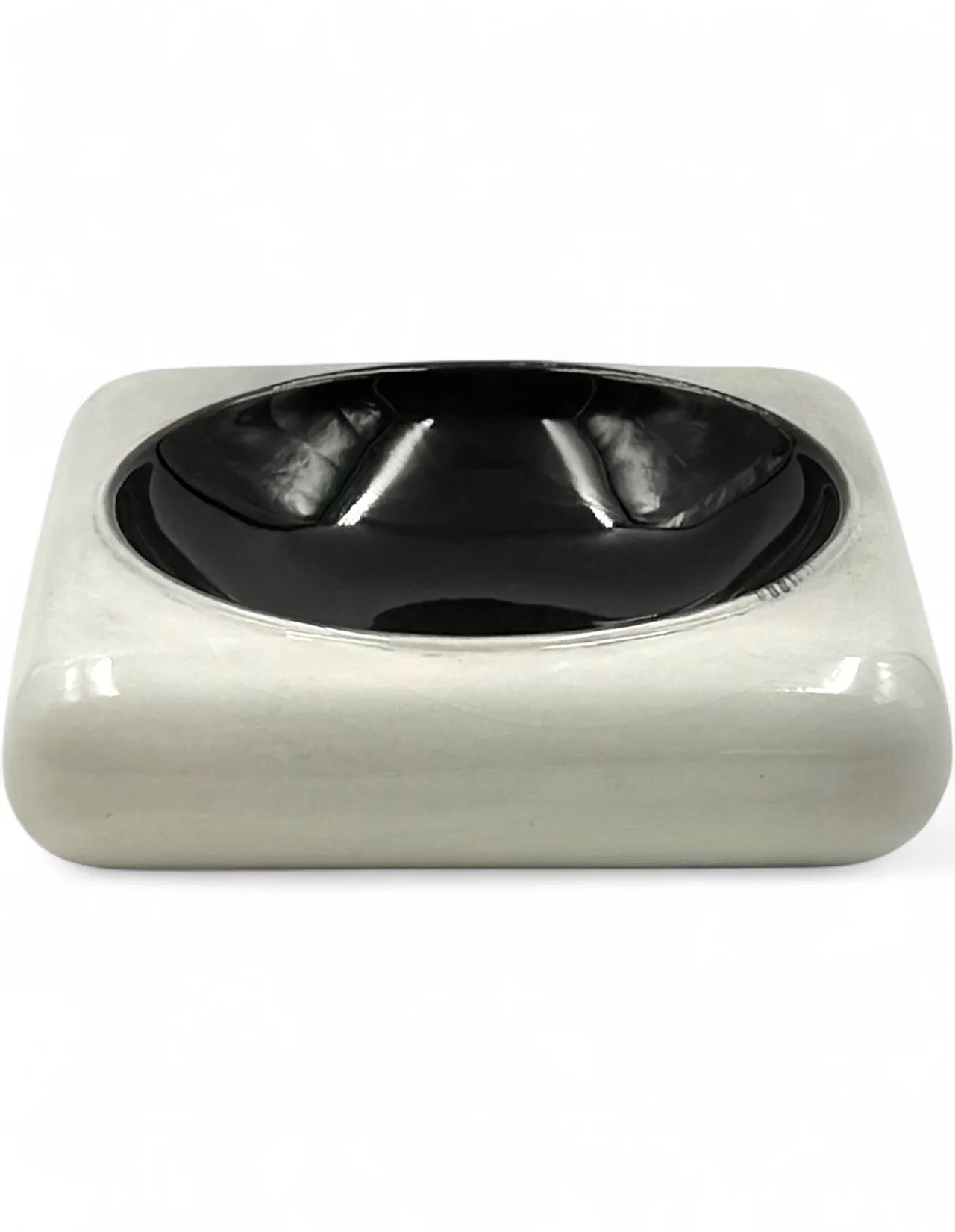 Space Age black and white ceramic pocket emptier 1980 13