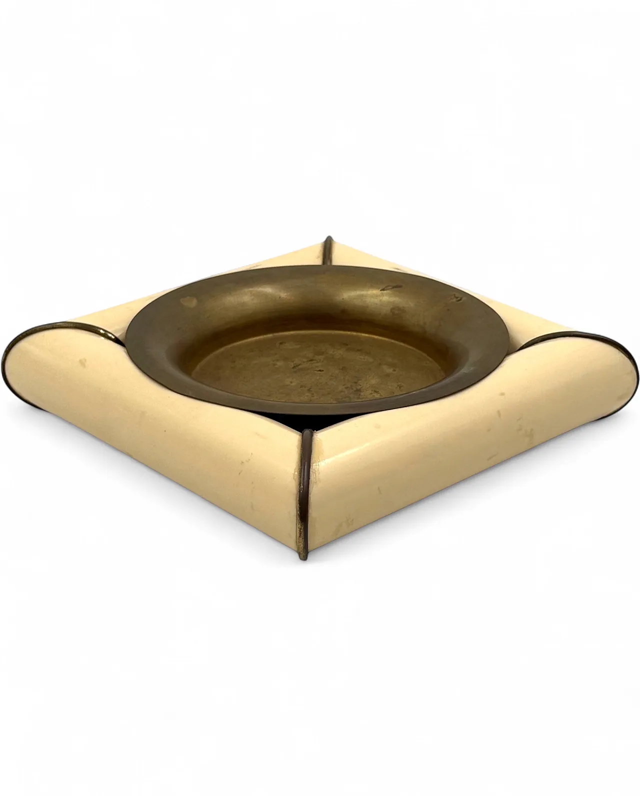 Tommaso Barbi, Midcentury brass ashtray, Italy 1970 9