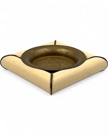 Tommaso Barbi, Midcentury brass ashtray, Italy 1970