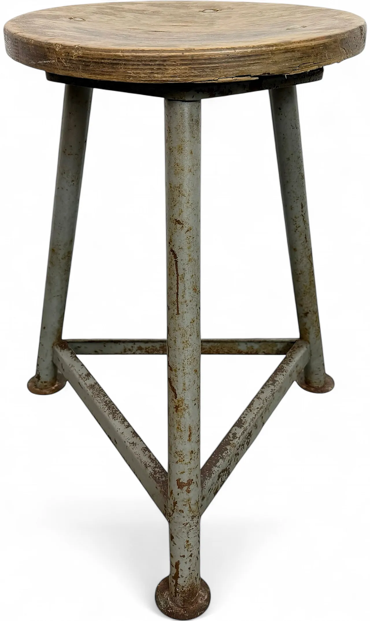 Grey Industrial Workshop Stool, 1960s 18