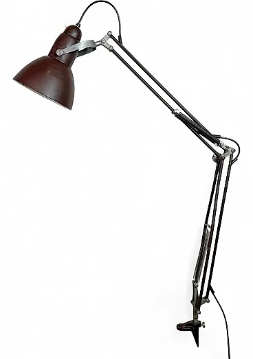 Vintage Brown Architect Table Lamp from Napako, 1950s
