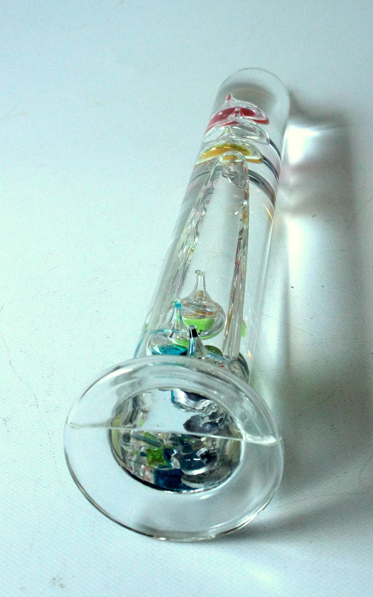 XL mouthblown Galileo glass thermometer, 70s 5