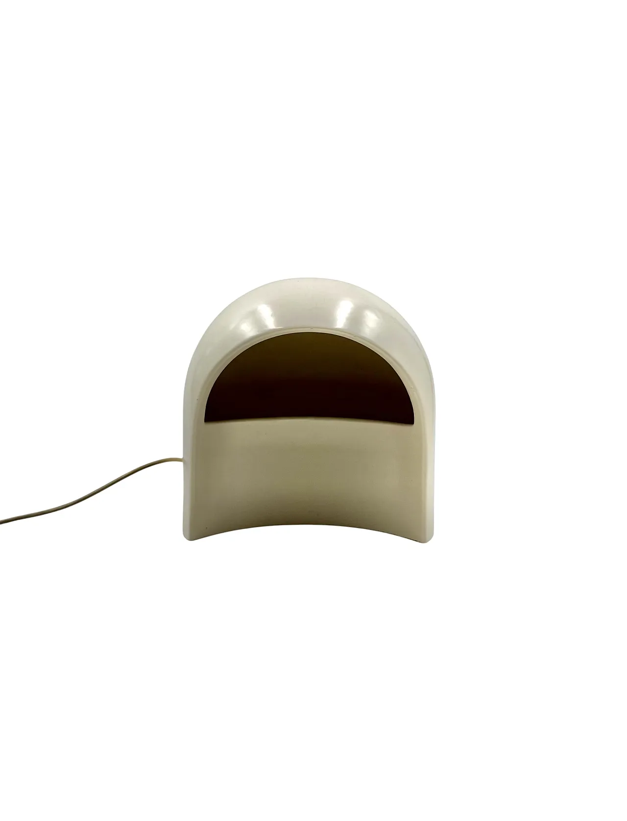 White ceramic table lamp, Italy 1970 12
