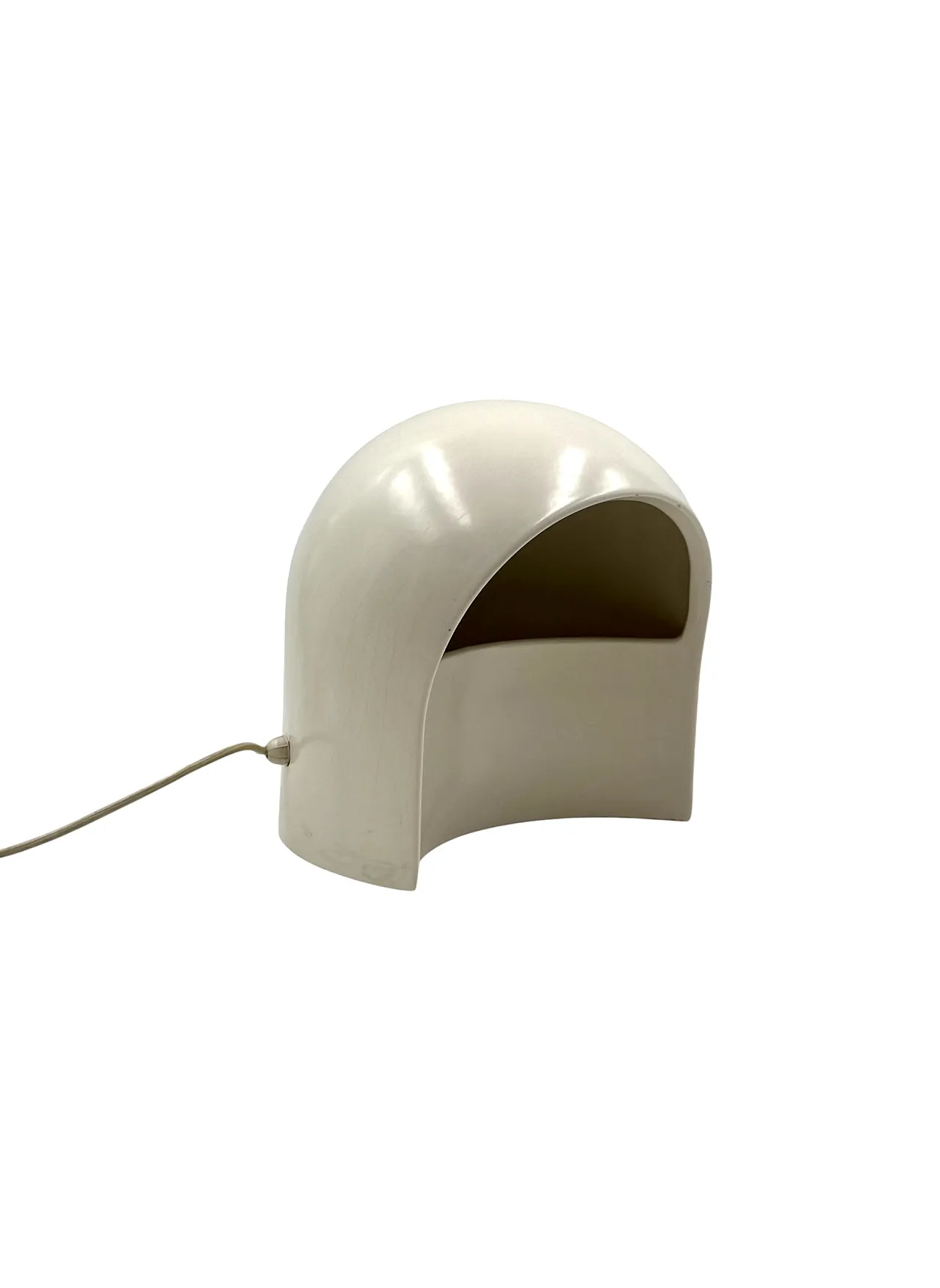 White ceramic table lamp, Italy 1970 14