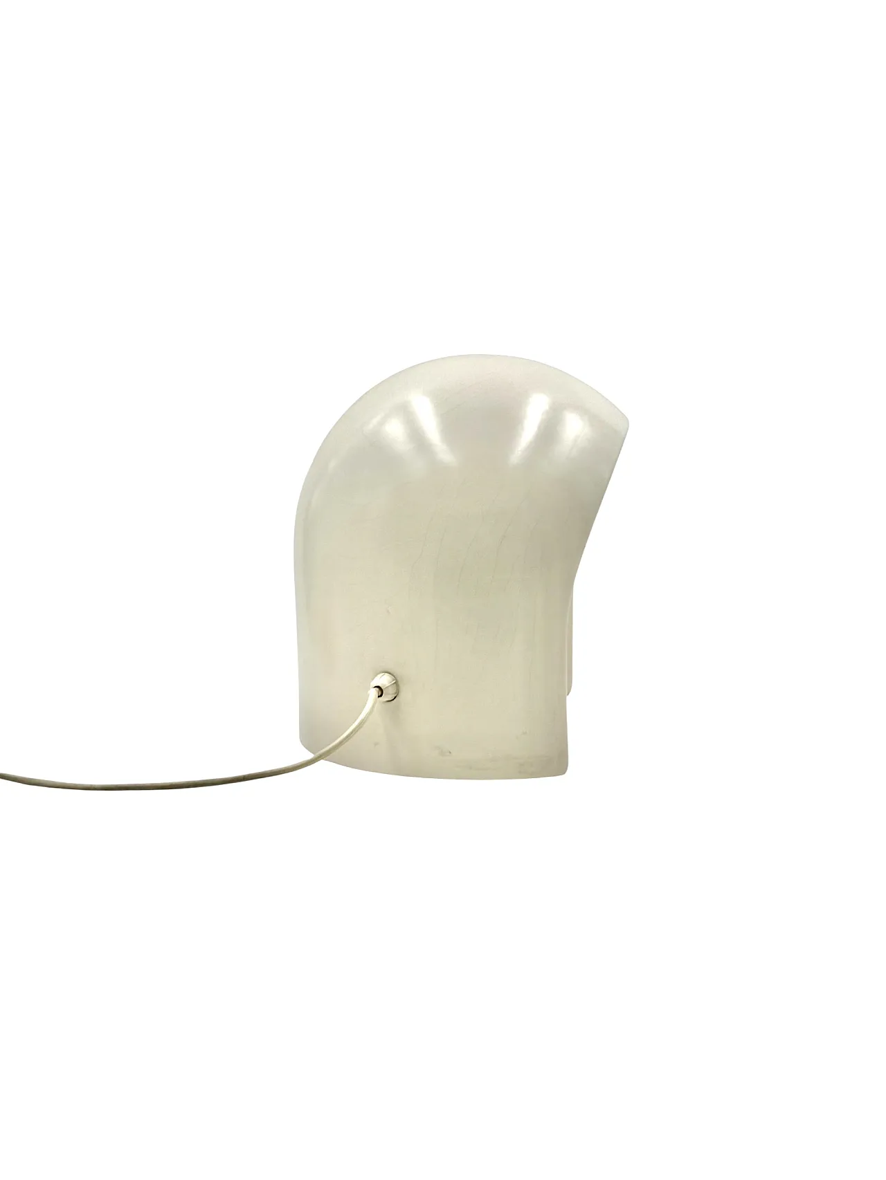 White ceramic table lamp, Italy 1970 15
