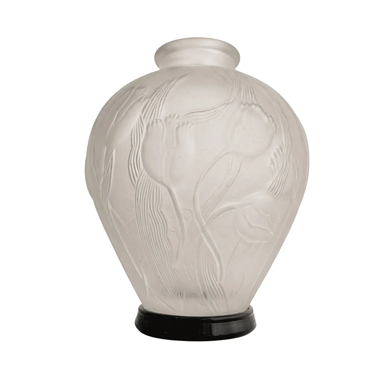Vaso francese anni ’60 in vetro stile Lalique 1
